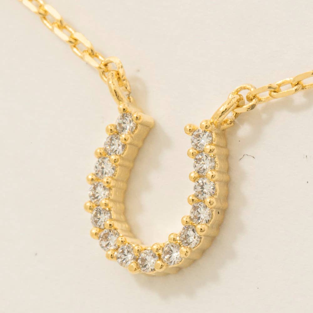 Western Horse Shoe Pendant Necklace