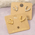 Gold Dipped Mini Antler Stud Earrings: G
