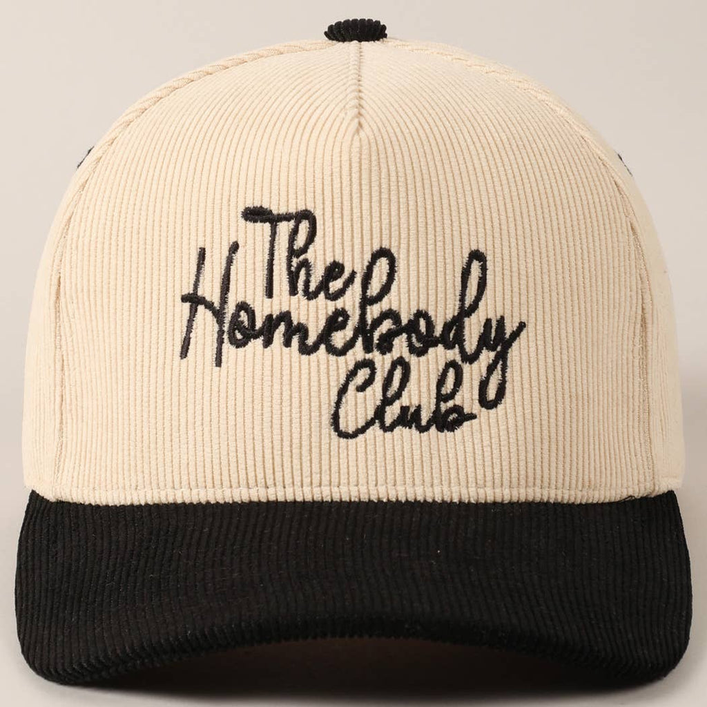 The Homebody Club Corduroy Cap