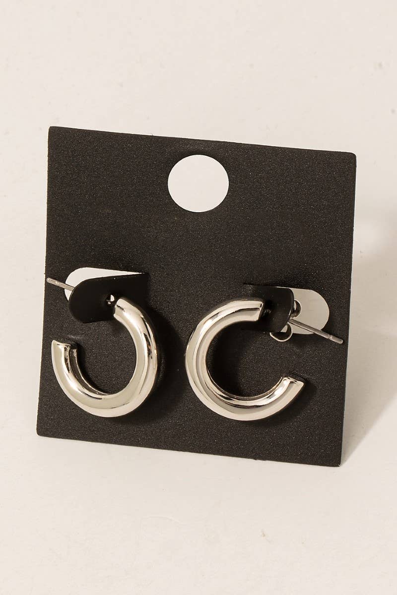 Gold Dipped Tube Hoop Earrings: Gold