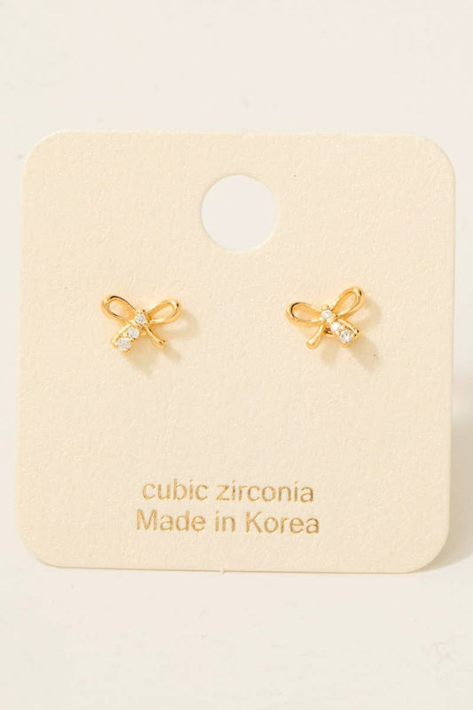 Bow Stud Earrings: G