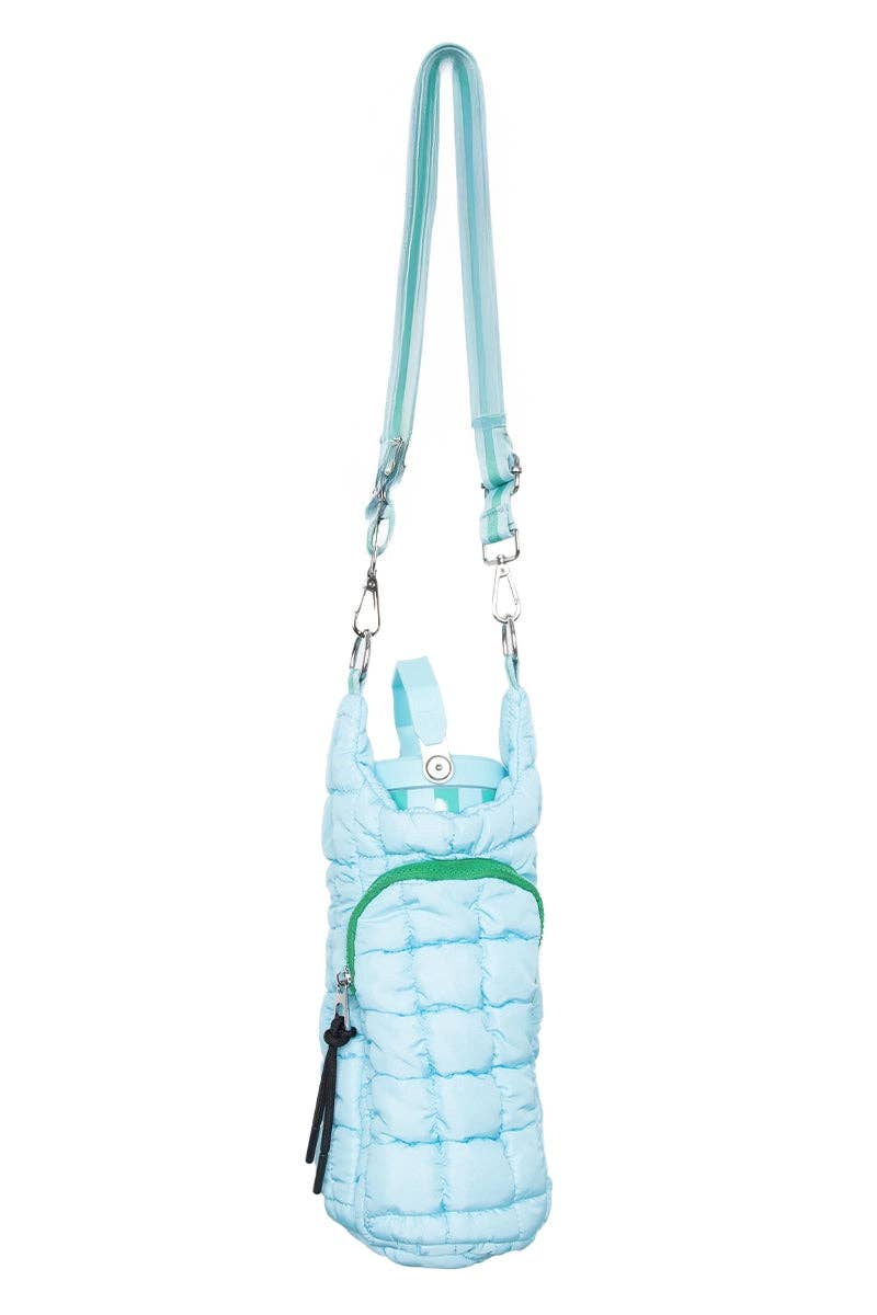 Light Blue Two-Toned Wholesale Tumbler Carrier Bag