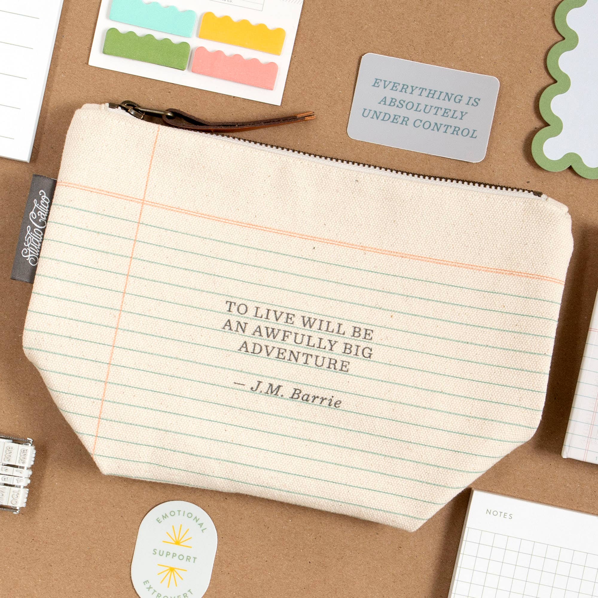 Big Adventure Canvas Zipper Pouch