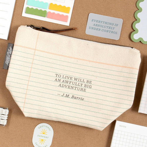 Big Adventure Canvas Zipper Pouch