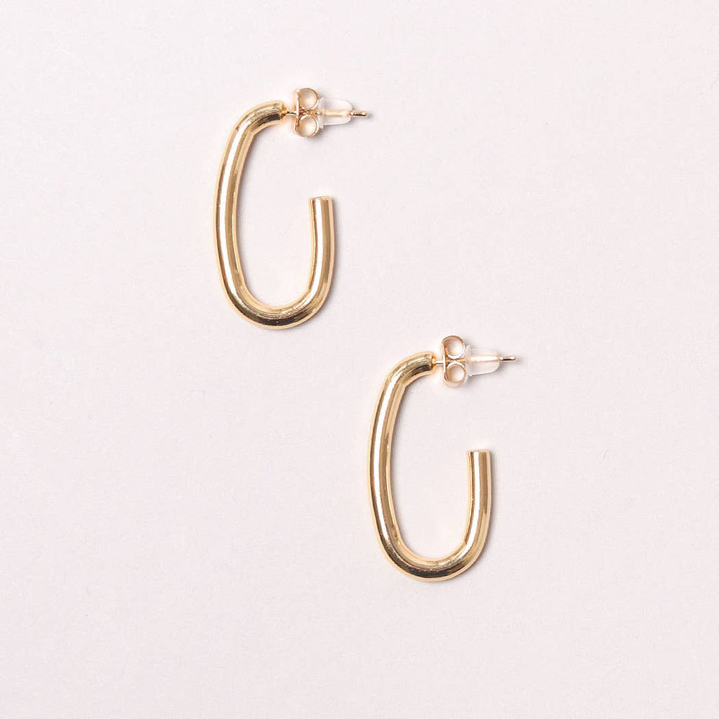 14K Gold-Dipped Long Post Earring