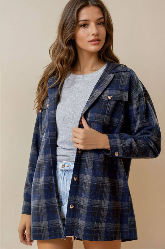 THE FRANKIE PLAID HOODED JACKET