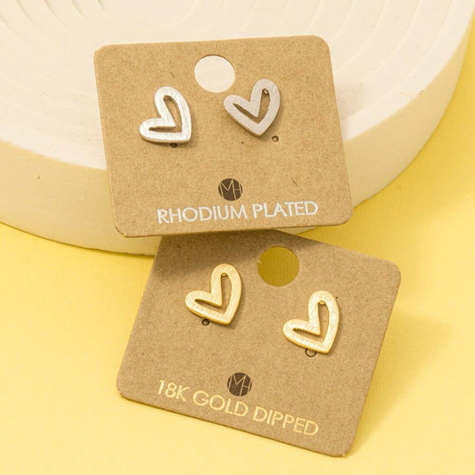Heart Stud Earrings: G