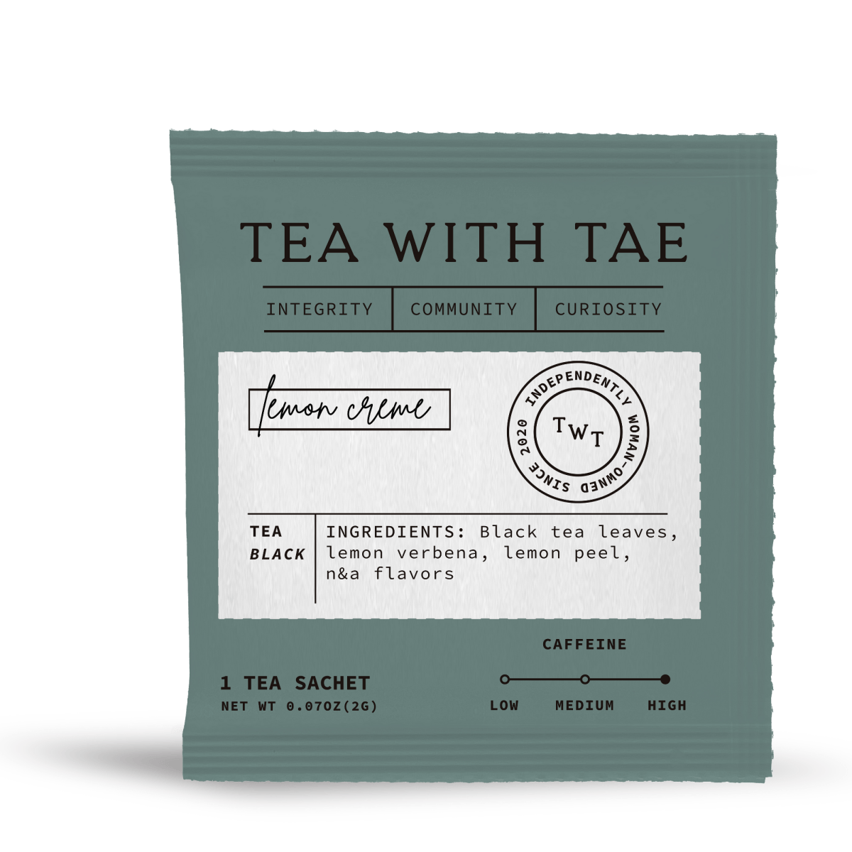 Lemon Crème Black Tea - Individually Wrapped Tea Bag