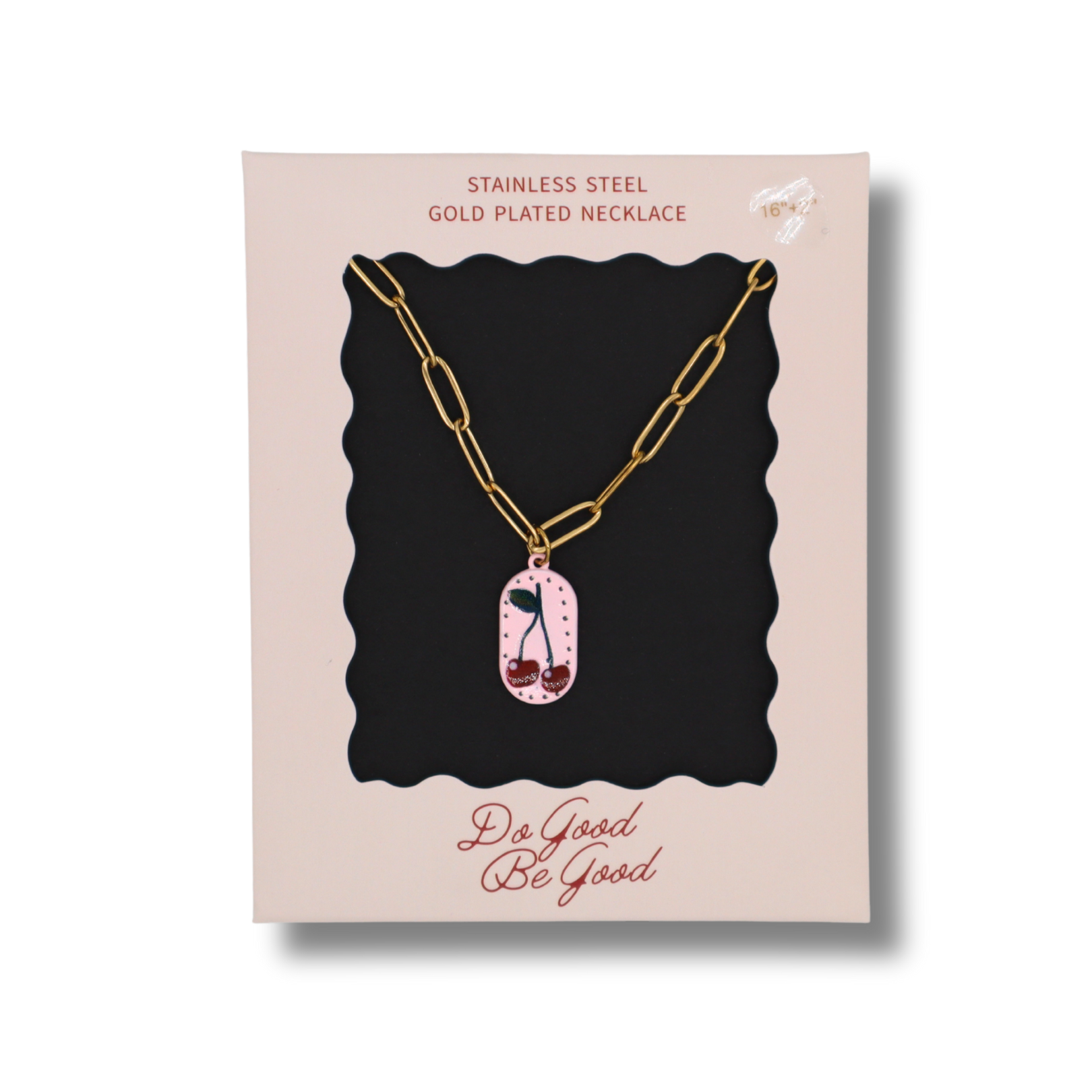 Cherry Charm Gold Plated Necklace