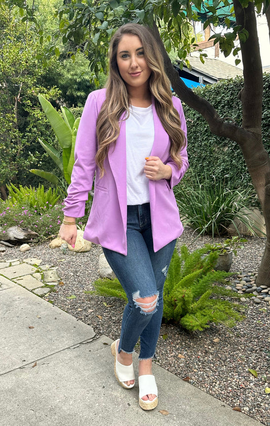 Scrunch Sleeve Blazer