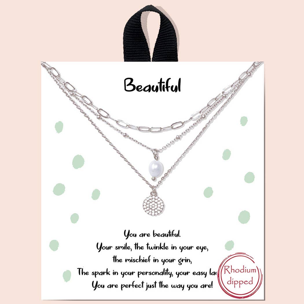 Gold-Dipped"beautiful" Pearl Necklace