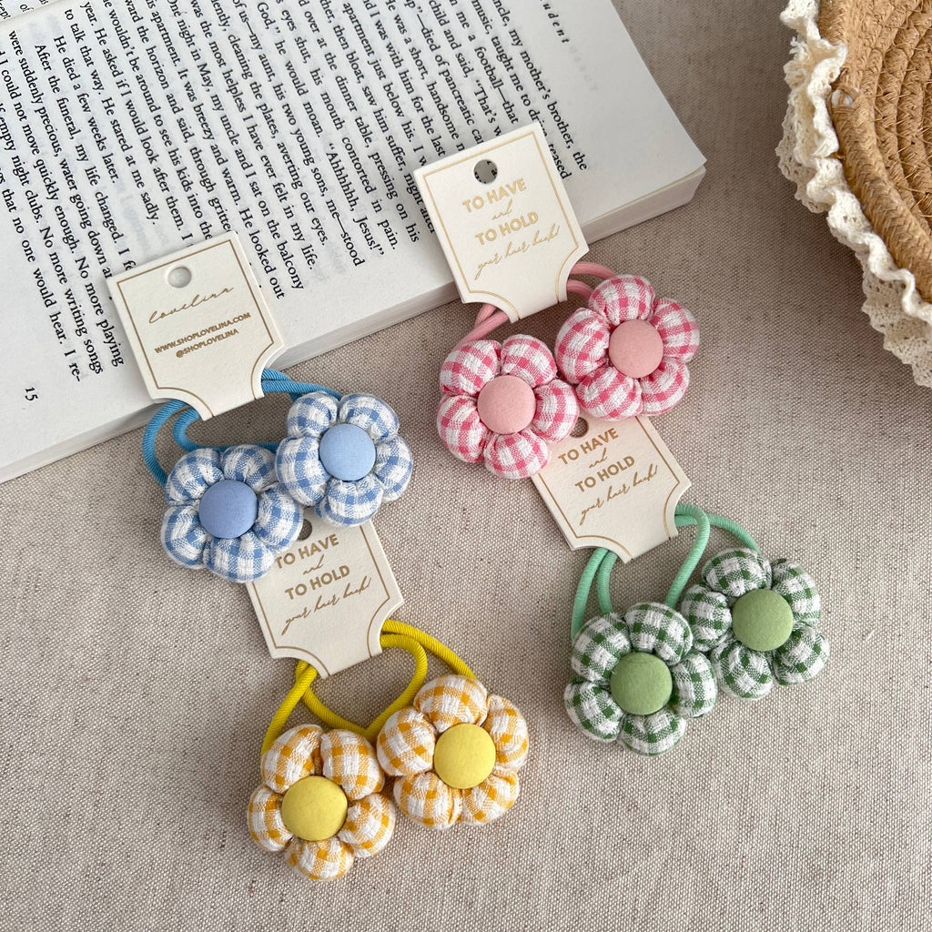 Kids Flower Hair Ties