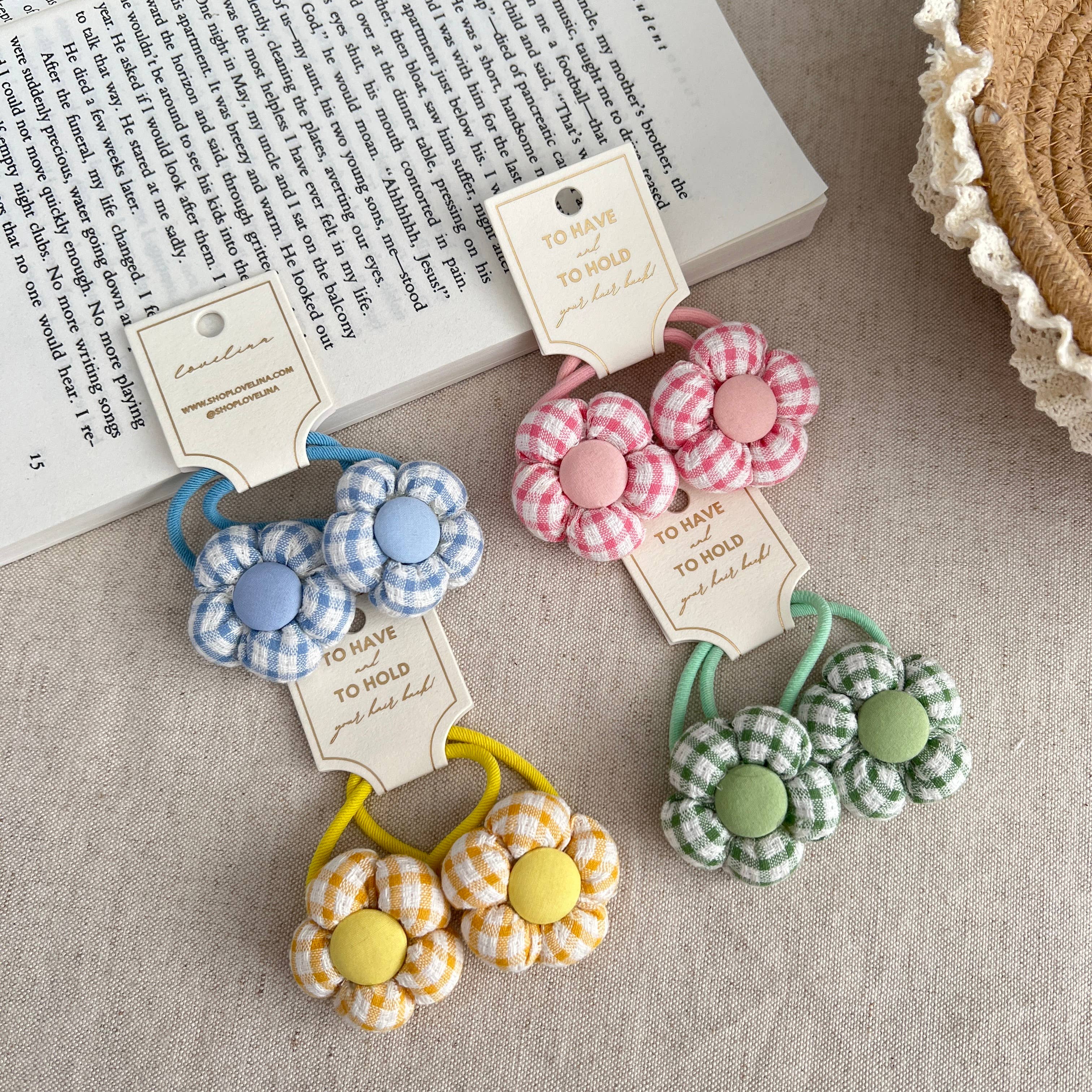 Kids Flower Hair Ties