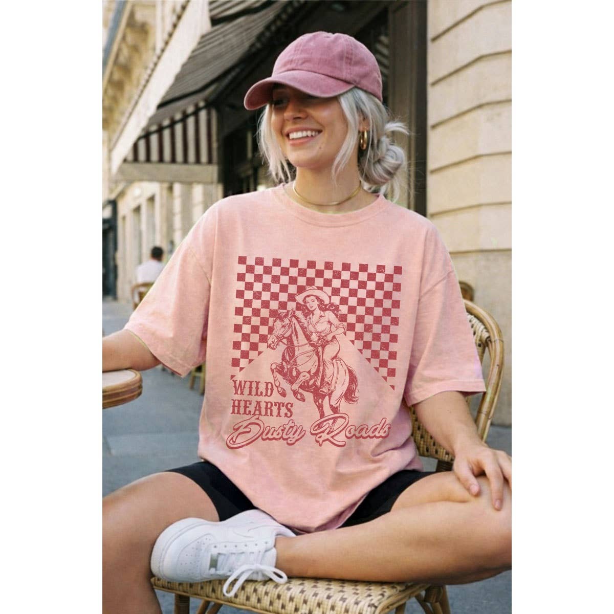 WILD HEARTS OVERSIZED MINERAL GRAPHIC TEE: Mineral Oatmeal / XL