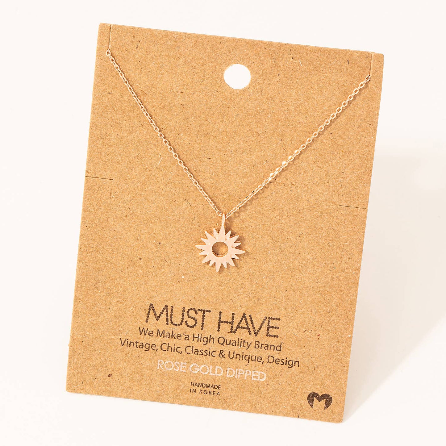 Dainty Sun Pendant Necklace: G