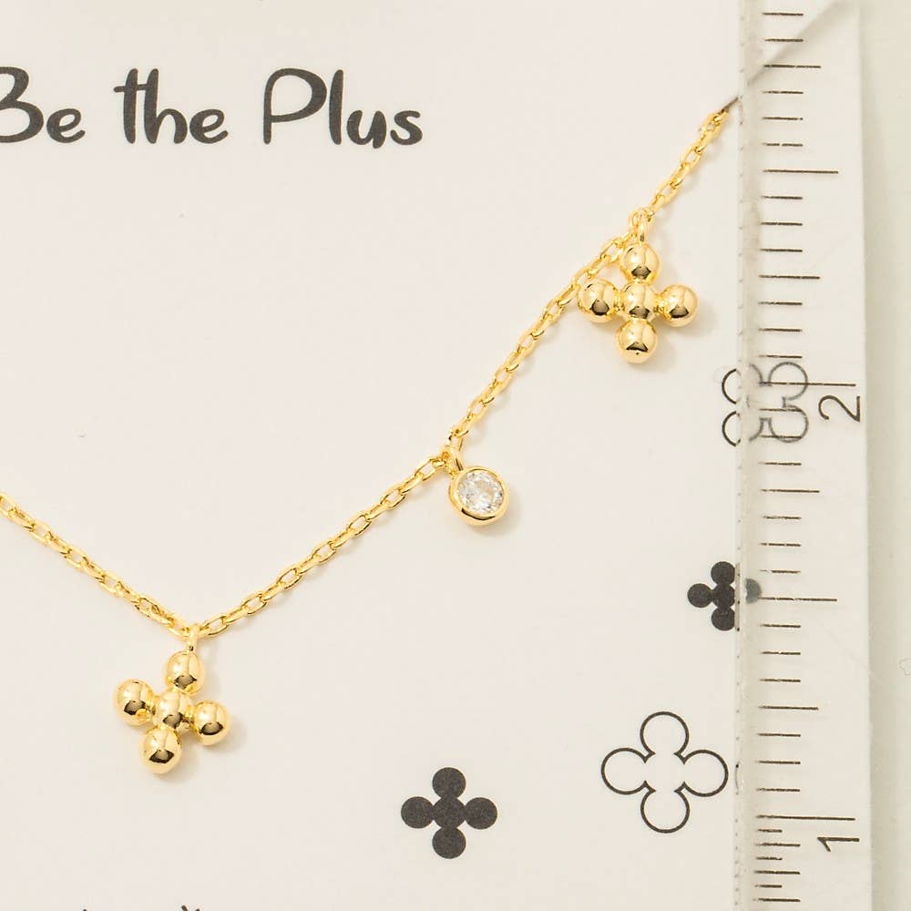 Gold Dipped Clover Charms Necklace