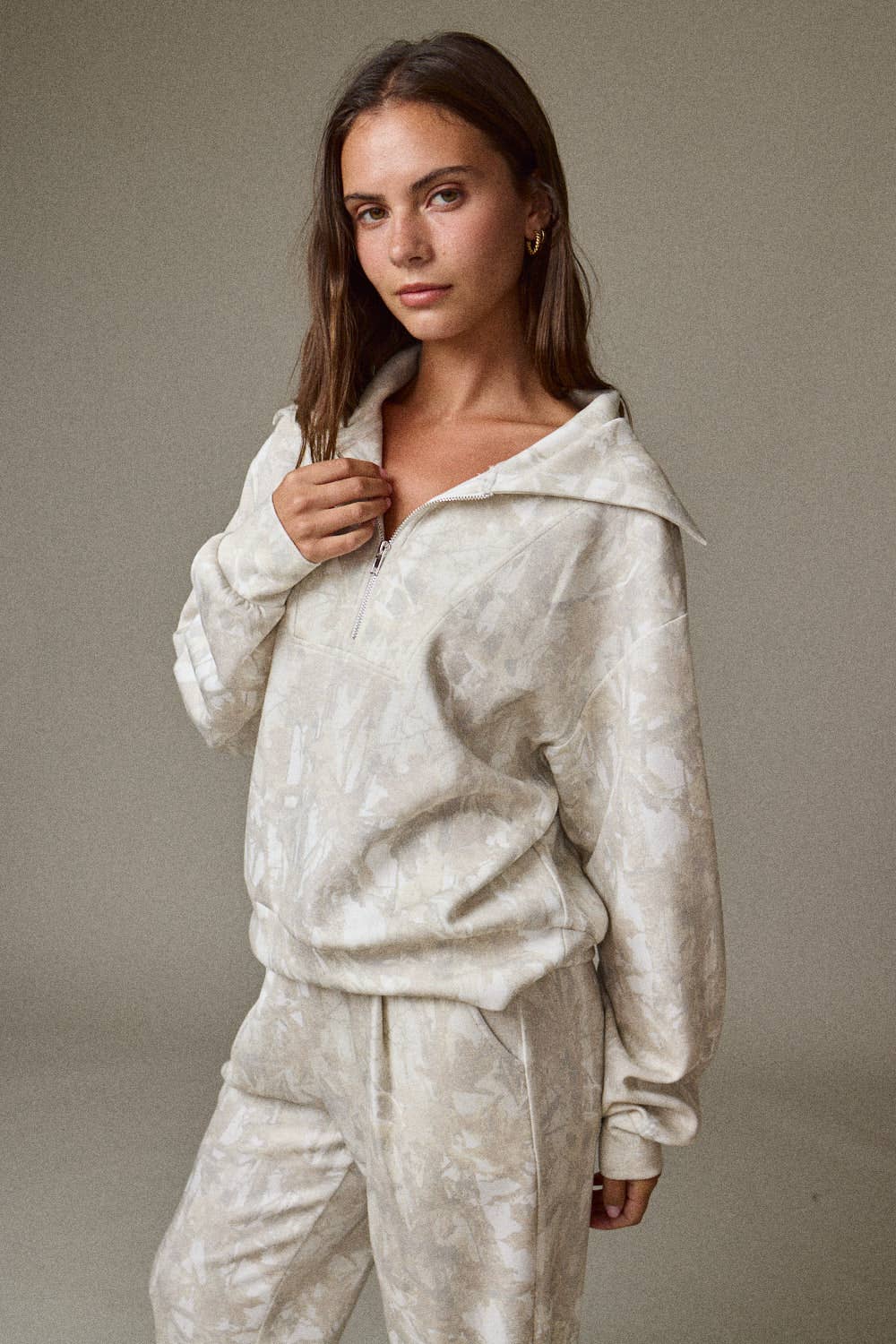 Penelope Loose Fit Half Zip Pullover and Pants