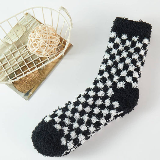 Checkerboard Sleep Socks