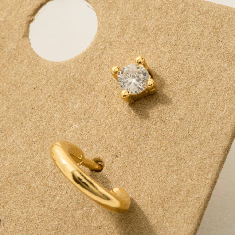 Mini Four Piece Post Stud Earrings: G