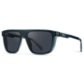 Jett Men's Polarized Shield Sport Sunglasses: Crystal Steel Blue / Smoke Grey Lens