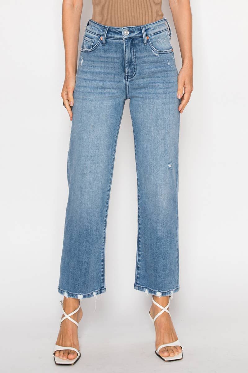 TUMMY CONTROL HIGH RISE STRAIGHT JEANS