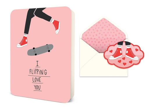 I Flipping Love You Deluxe Greeting Card