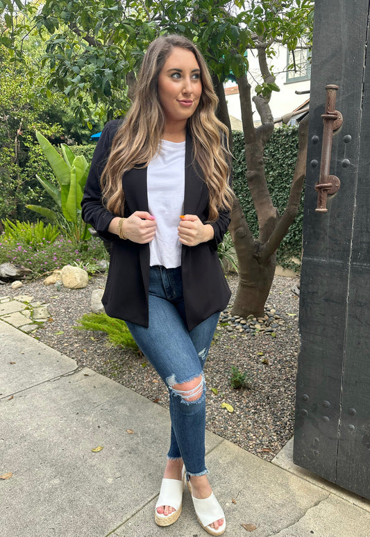 Scrunch Sleeve Blazer