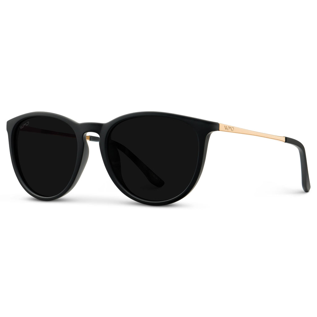 Drew - Women's Polarized Round Sunglasses: Tortoise / Brown Lens