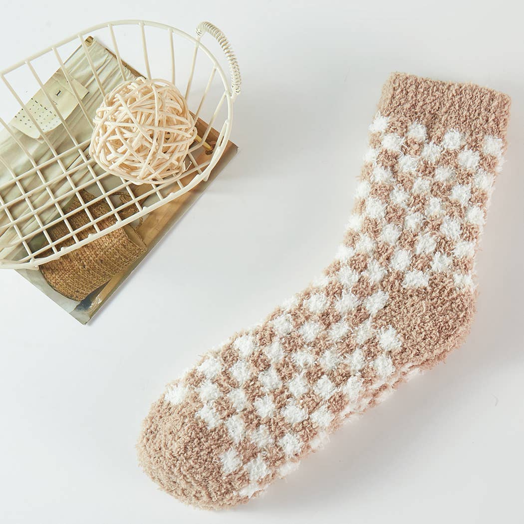 Checkerboard Sleep Socks