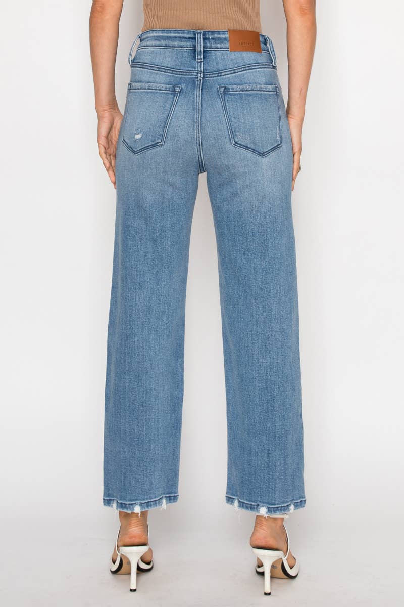 TUMMY CONTROL HIGH RISE STRAIGHT JEANS