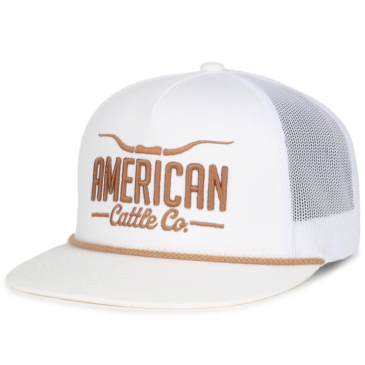 Longhorn Hat: White/Gold
