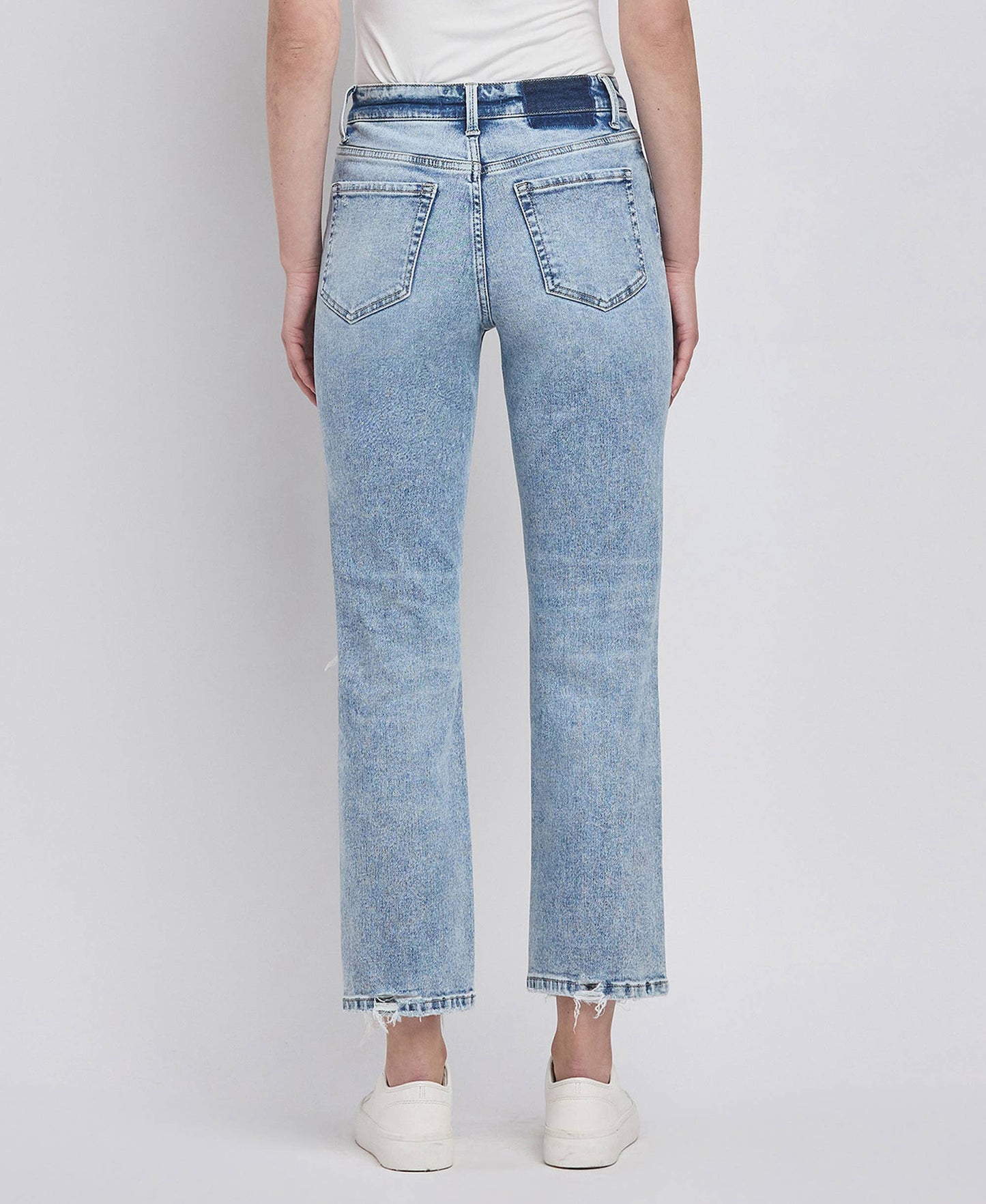 VIVID HIGH RISE DISTRESSED JEANS