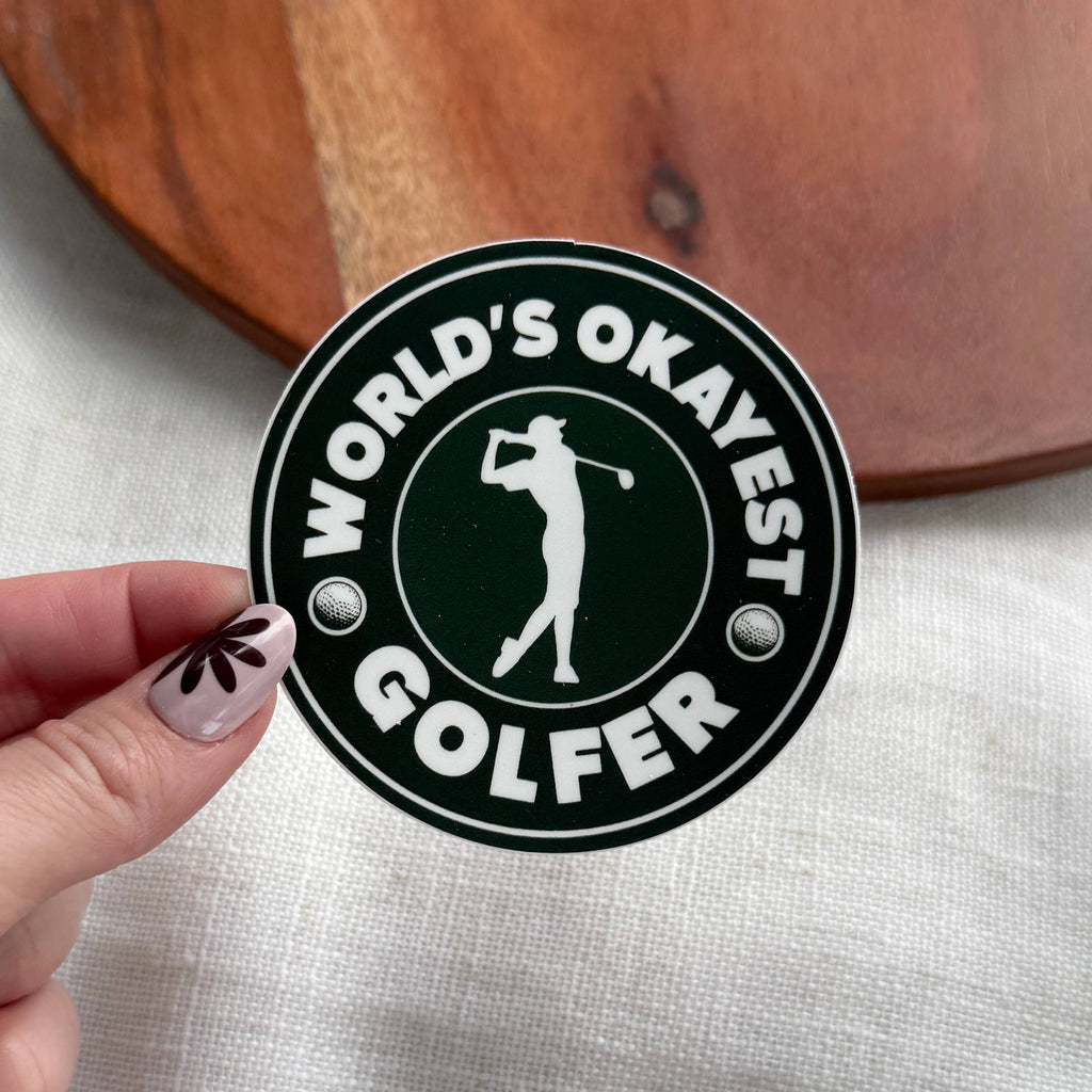 World's Okayest Golfer Sticker