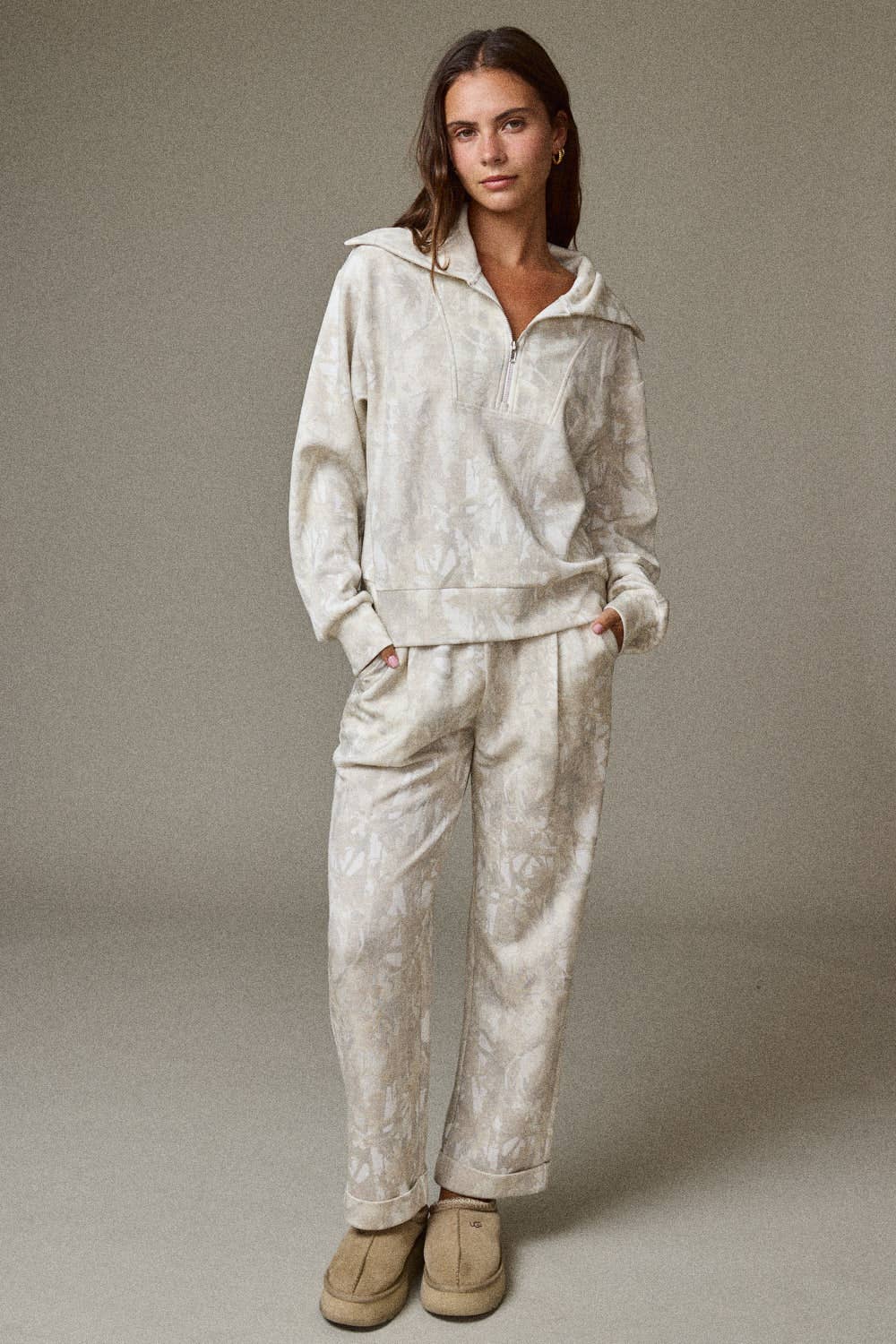 Penelope Loose Fit Half Zip Pullover and Pants