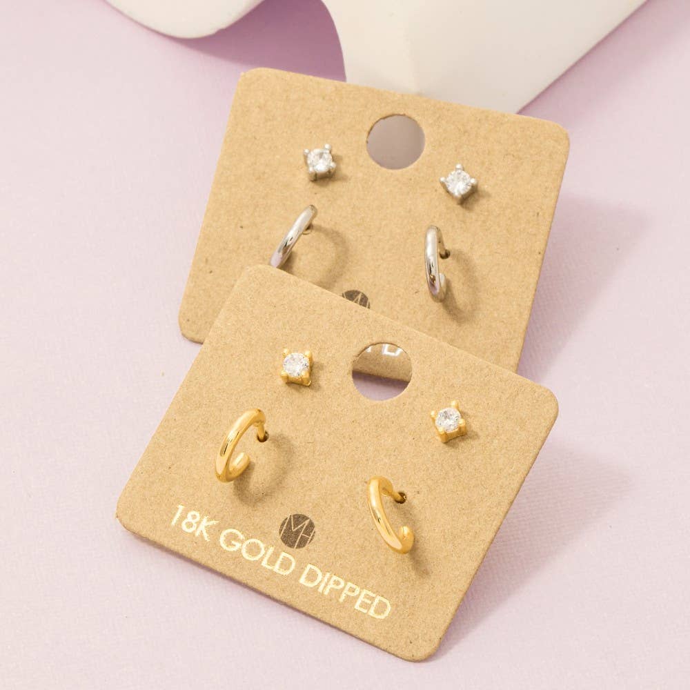 Mini Four Piece Post Stud Earrings: S