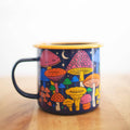 Enamel Coffee & Camp Mug | Midnight Mushroom | 16oz