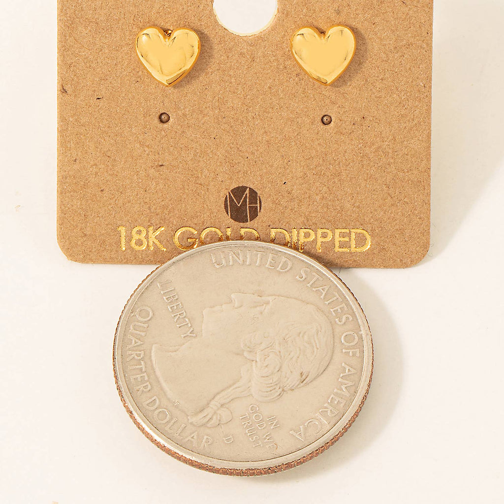 Mini Heart Stud Earrings: G