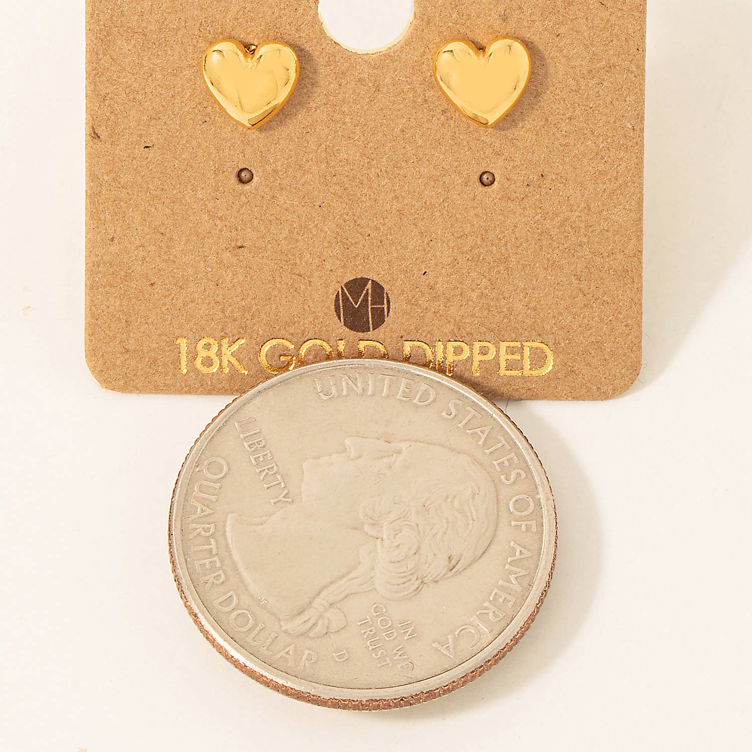Mini Heart Stud Earrings: G