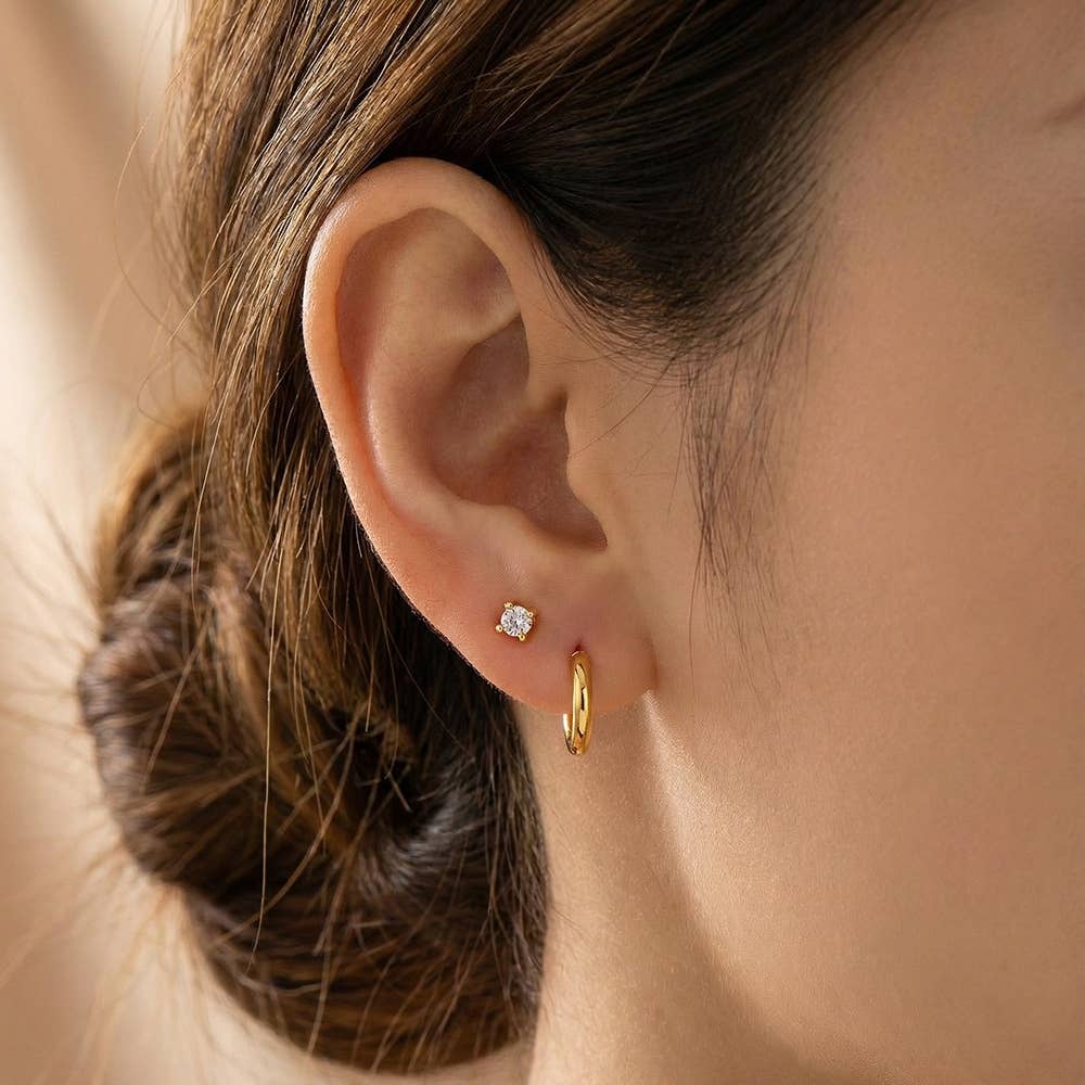 Mini Four Piece Post Stud Earrings: G