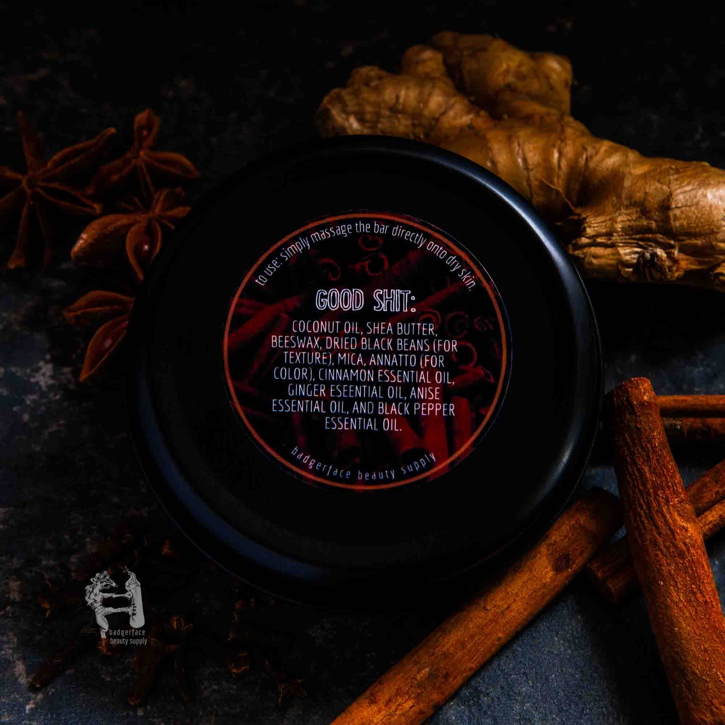 Cinnamon Ginger Lotion Bar. Solid Lotion Bar. Zero Waste.