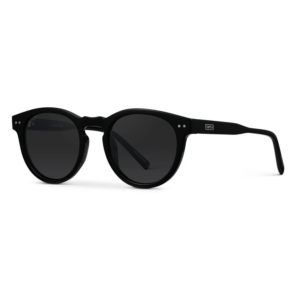 Tate - Round Polarized Sunglasses: Light Crystal Brown / Brown Lens