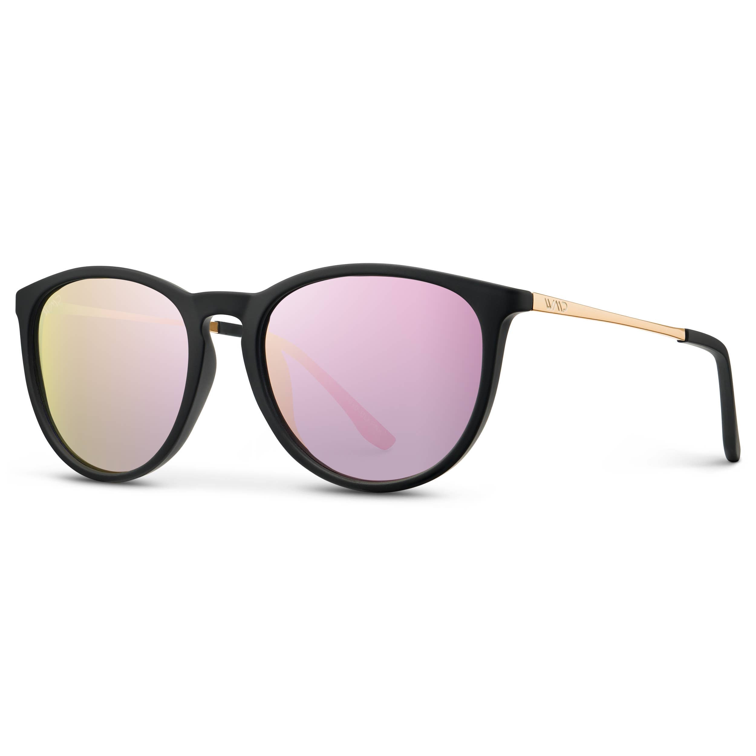Drew - Women's Polarized Round Sunglasses: Tortoise / Brown Lens