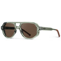 Clay Men's Aviator Polarized Sunglasses Sage Green / Brown Lens