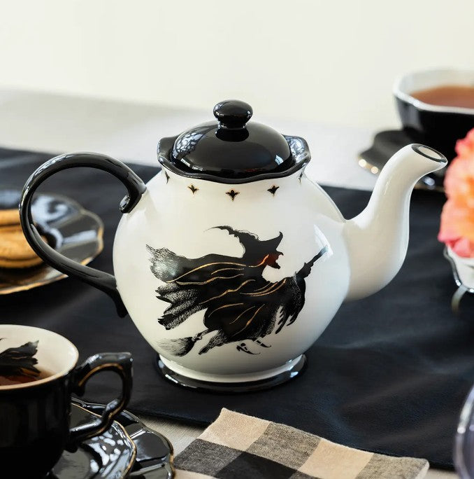 {PRE-ORDER} Halloween Witches Brew 40oz Teapot with Flying Witch