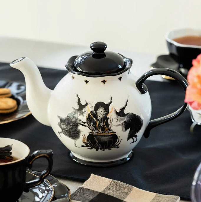 {PRE-ORDER} Halloween Witches Brew 40oz Teapot with Flying Witch