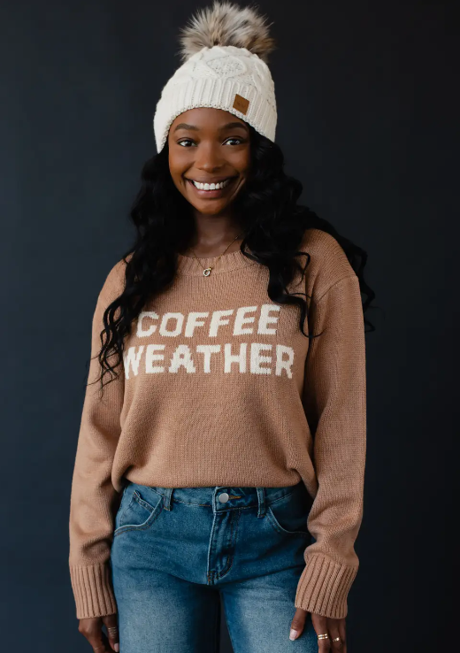 Coffee Weather Knit Sweater