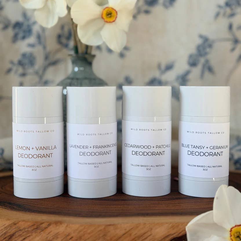 Tallow + Magnesium Natural Deodorant: Lemon + Vanilla