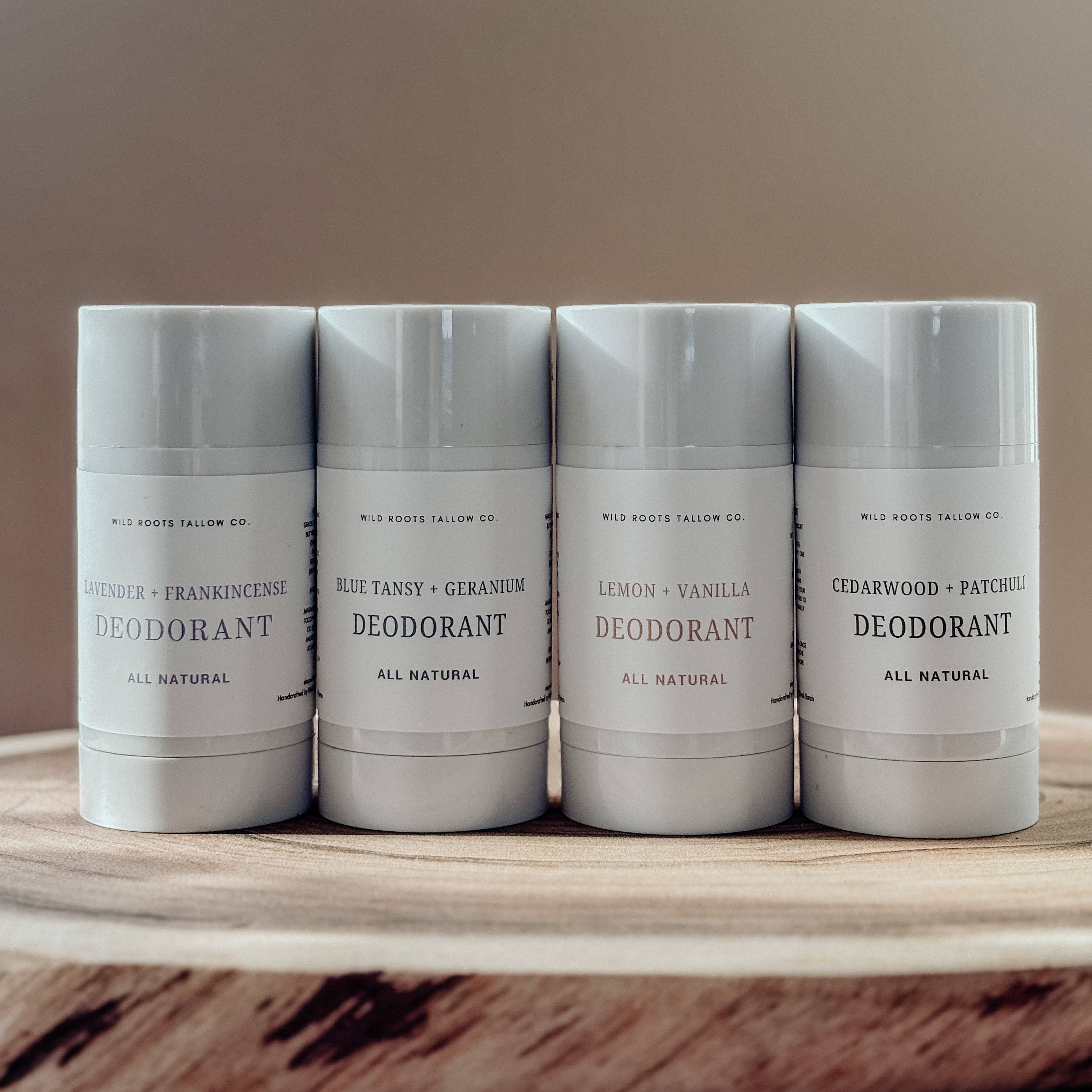 Tallow + Magnesium Natural Deodorant: Lemon + Vanilla
