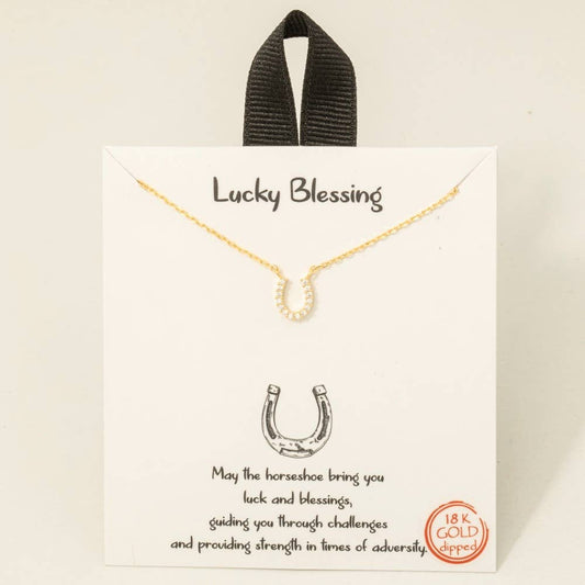 Western Horse Shoe Pendant Necklace