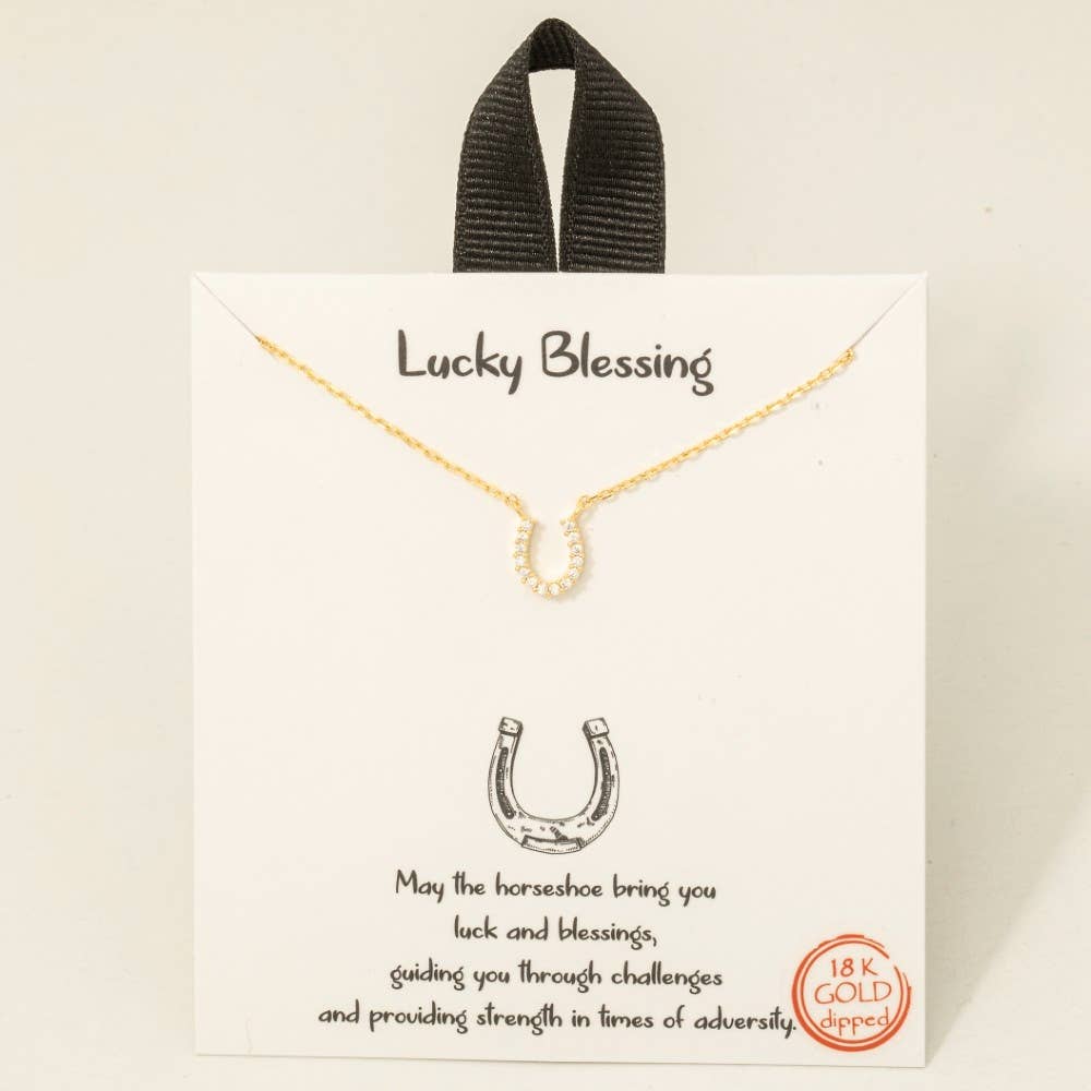 Western Horse Shoe Pendant Necklace